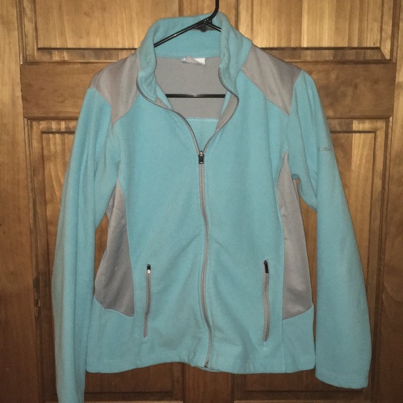 Columbia blue and gray fleece zip up jacket! - Picture 3 of 6